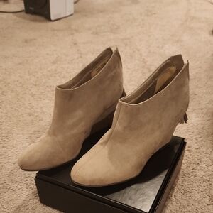 CL by Laundry Taupe Ankle Booties